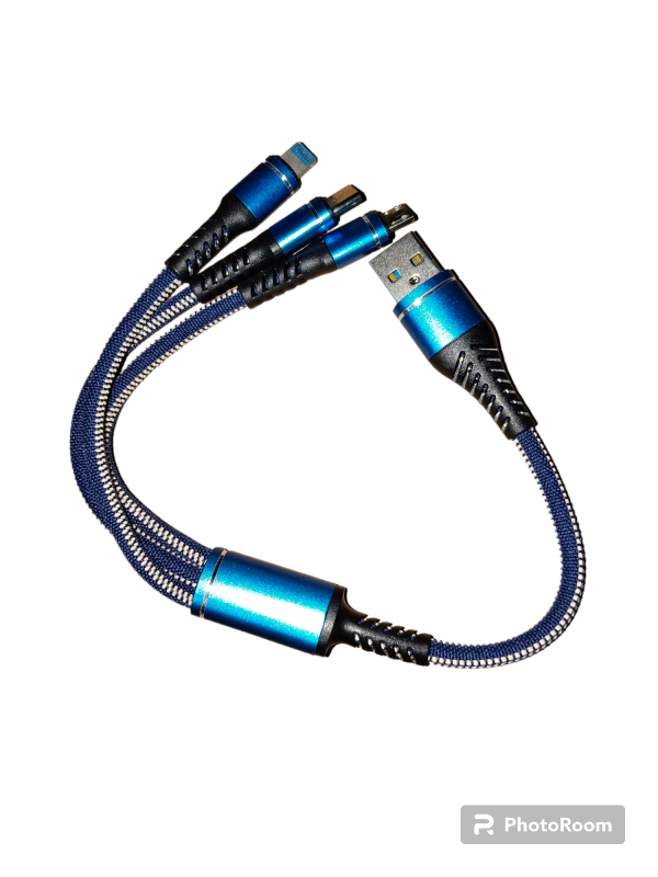 3*1 power bank cable 25cm